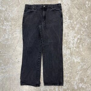 Vintage Wrangler Jeans 38x28 Black Pants 933 Silver Cowboy Western Tag 38x30 C85